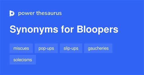 bloopers synonyms